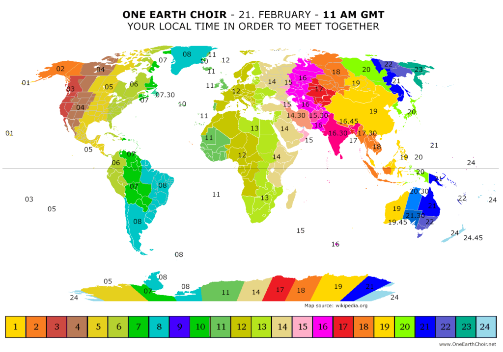 Time Zones Map - Your local time in order to meet together
